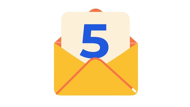 Countdown timer progress icon for digital marketing intro film in cartoon animation. Time limit sequence sign. Animated digital number indicator score element concept. Alpha channel.