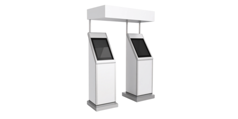 Piano keys isolated on white background 3D render with technology and design elements