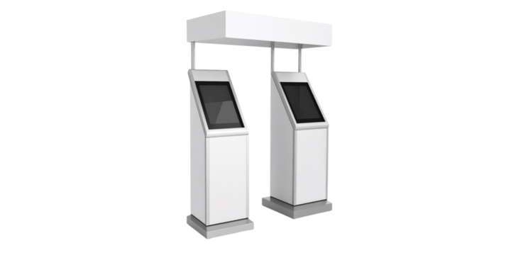 Piano keys isolated on white background 3D render with technology and design elements