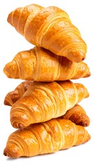 Stack of golden croissants (1)