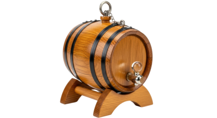 Isolated Wooden Barrel