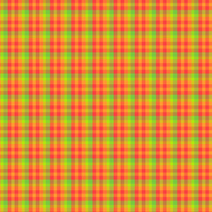 Vibrant Orange Green Yellow Plaid Pattern Seamless Texture Background