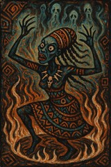 Skull Necklace and Burning Ritual