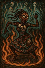 Enchanted Dance of Fire and Spirits