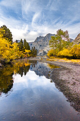 Silver lake along the June Lake Loop During the Eastern Sierra Fall Colors.