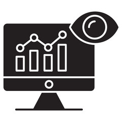 Monitor and Measure Icon, Precision in Practice Monitor and Measure for Performance Excellence, Tracking Success Tools to Monitor and Measure Effectively, vector