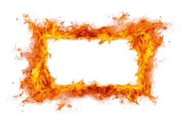 Fiery rectangle frame