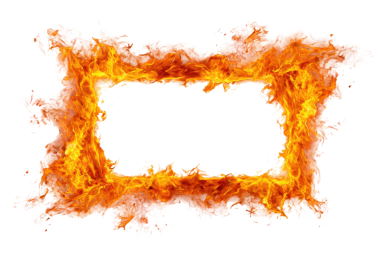 Fiery rectangle frame