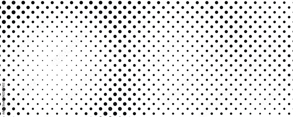 Poster monochrome halftone background with dots