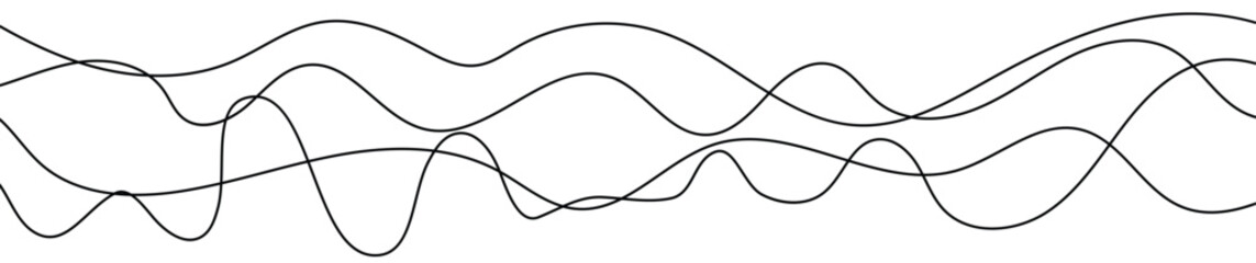 Thin curved wavy lines