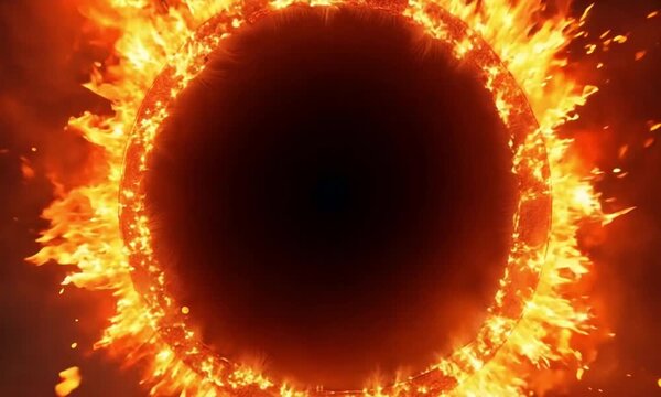 Scorching Ember Glow Across Charred Ground
