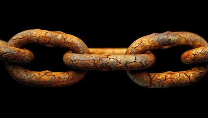 Fototapeta premium Close-up of a rusty chain