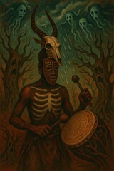 Ethnic Drummer Awakens Ancestral Ghosts