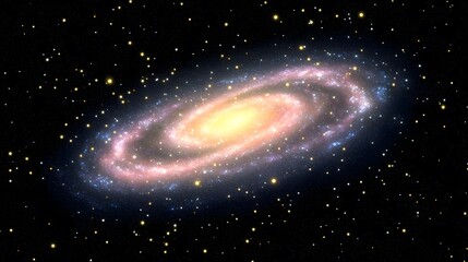 Naklejka premium Stunning Spiral Galaxy in Deep Space Cosmic Background