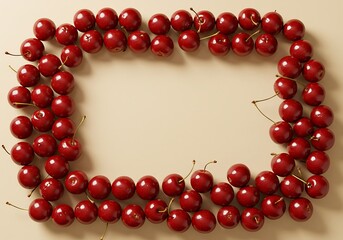 Crimson Cherry Frame: A Juicy Still Life