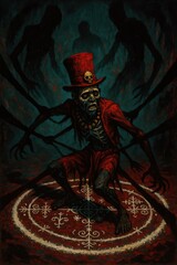 Skeleton Sorcerer in Ritual Pose