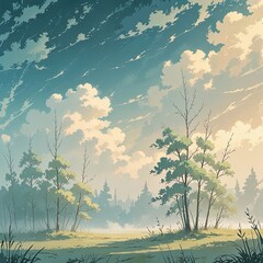 Magical Forest Clearing for Relaxation and Sleep Music Background