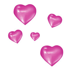 Pink Hearts 