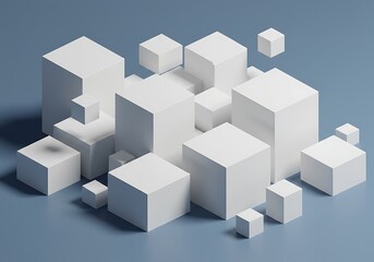 Obraz premium Cubic Harmony: Light's Gentle Dance