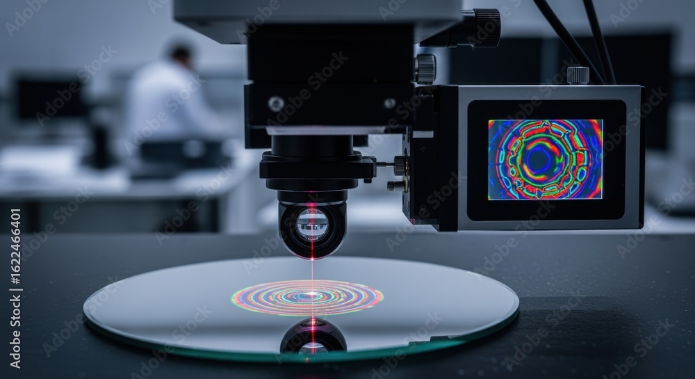 Poster optical interferometry wavefront sensor capturing nanoscale deviations on mirror surfaces during qua