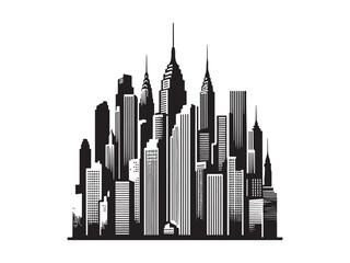 Fototapeta premium city skyline silhouette vector illustration