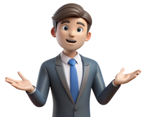 3D Illustration character of business man