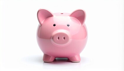Realistic Pink Piggy Bank Savings Concept For Financial Planning Future
