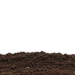 Photorealistic, Isolated Fertile Garden Soil Ready for Planting in 8k. 
