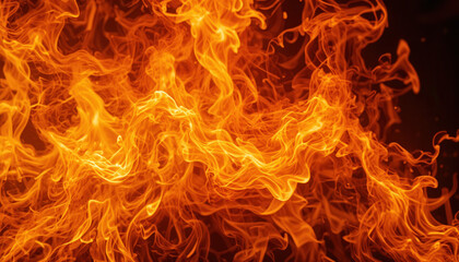 Fototapeta premium Abstract Background of Intense Fire Flames