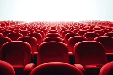 Obraz premium Red Seats in a Theater