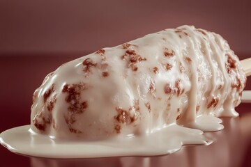 Melted iced confection on a stick.