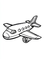 Naklejka premium Childrens coloring book fun airplane adventures for kids