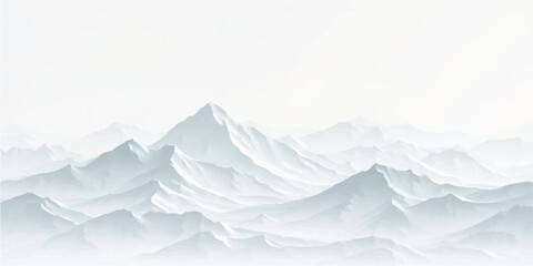 Snowy winter mountain landscape with icy peaks and frozen scenery