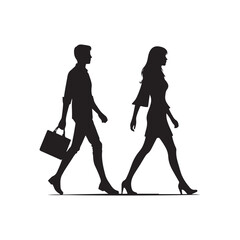 silhouettes of women and boy