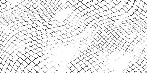 Steel wire chain link fence seamless pattern. Metal lattice with rhombus, diamond shape silhouette. Grid fence background.