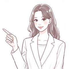 Watercolor Hand-Drawn Woman Illustration – Minimal and Elegant Style ^_^水彩風・手書き風の女性イラスト – シンプルで上品なスタイル