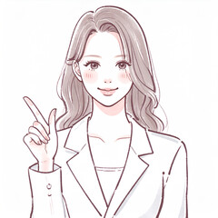 Watercolor Hand-Drawn Woman Illustration – Minimal and Elegant Style ^_^水彩風・手書き風の女性イラスト – シンプルで上品なスタイル