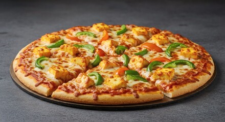 pizza on a wooden board