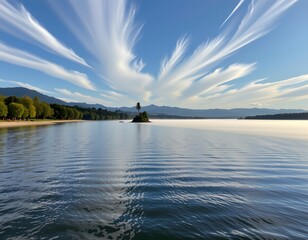 Tranquil Tropical Landscape with Serene Waters