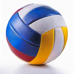 Colorful Volleyball Ball Isolated on White Background Perfect for Sports Recreation and Fitness Themes