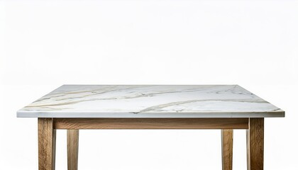 Elegant Square Marble Top Table with Light Wood Legs Modern Furniture Design