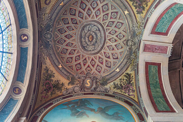 Saint-sulpice church, central nave, Paris, France