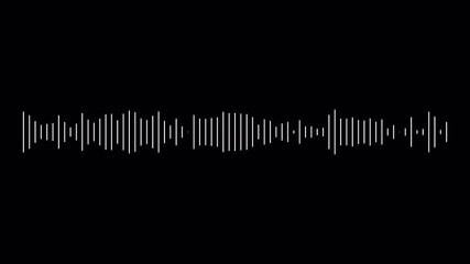  audio waveform spectrum animation.line digital minimalist sound wave animation, Line audio wave visualization voice record. Abstract sound wave background. Animated sound wave spectrum with alpha cha - Powered by Adobe