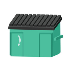Have a look at this creative icon of dumpster in trendy 2d style
