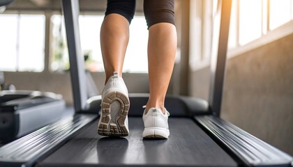 Woman walking on treadmill (2)