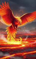 L'Ascension Écarlate du Phénix dans les Flammes Primordiales