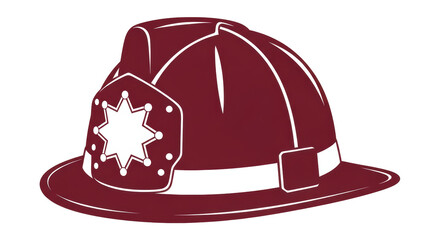 Isolated Firefighter Helmet Illustration