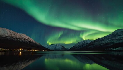 Black suv on snow covered field under green aurora lights
5