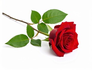 A A red rose with sharp visible scene