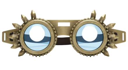 Isolated Steampunk Goggles